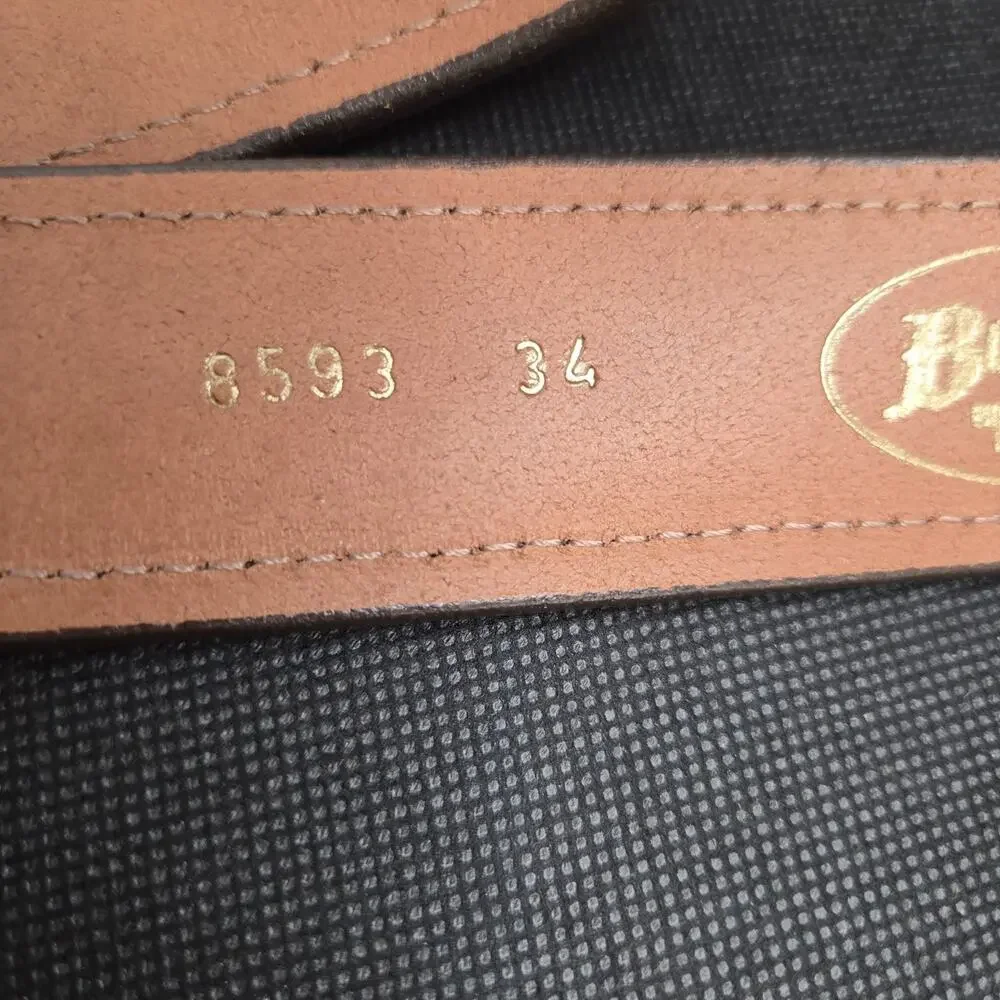 Buffalo Billfold Co Shrunken Bison Leather Belt Sz 48 x 1.25